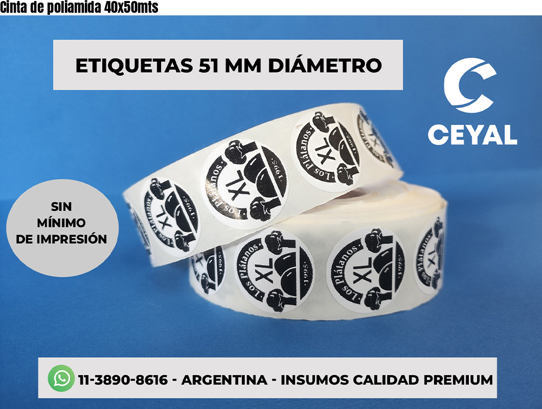 Cinta de poliamida 40x50mts