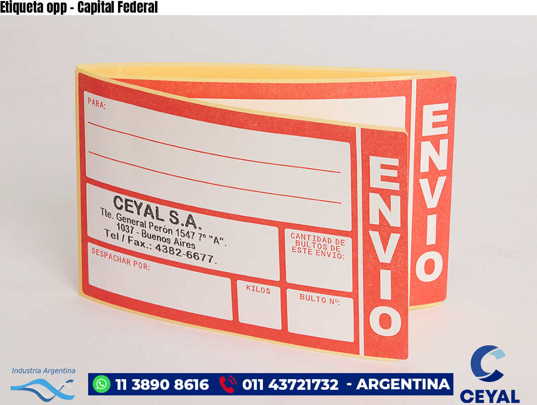 Etiqueta opp - Capital Federal