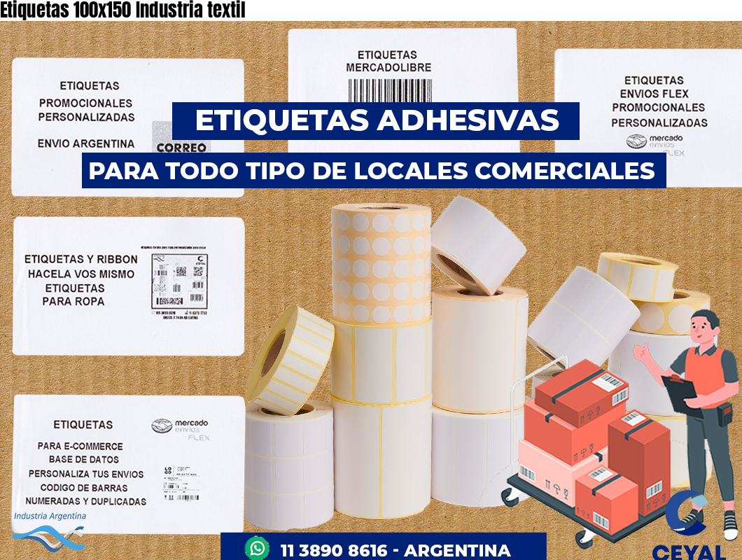 Etiquetas 100x150 Industria textil