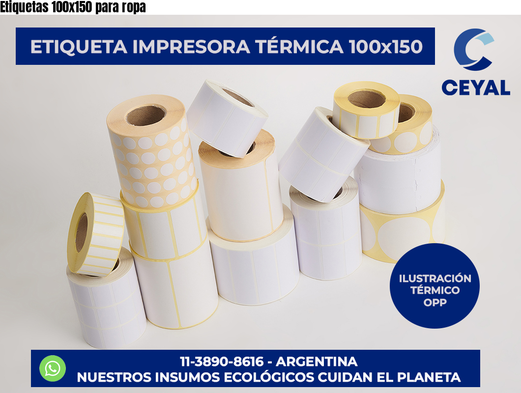 Etiquetas 100×150 para ropa