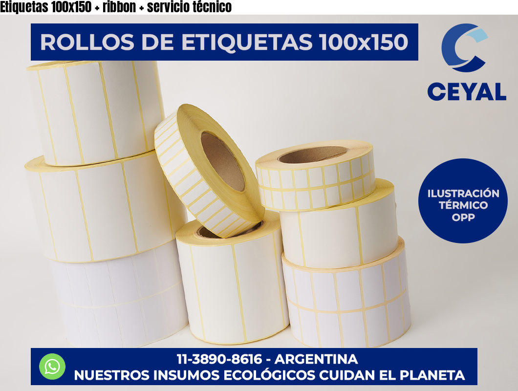 Etiquetas 100×150   ribbon   servicio técnico