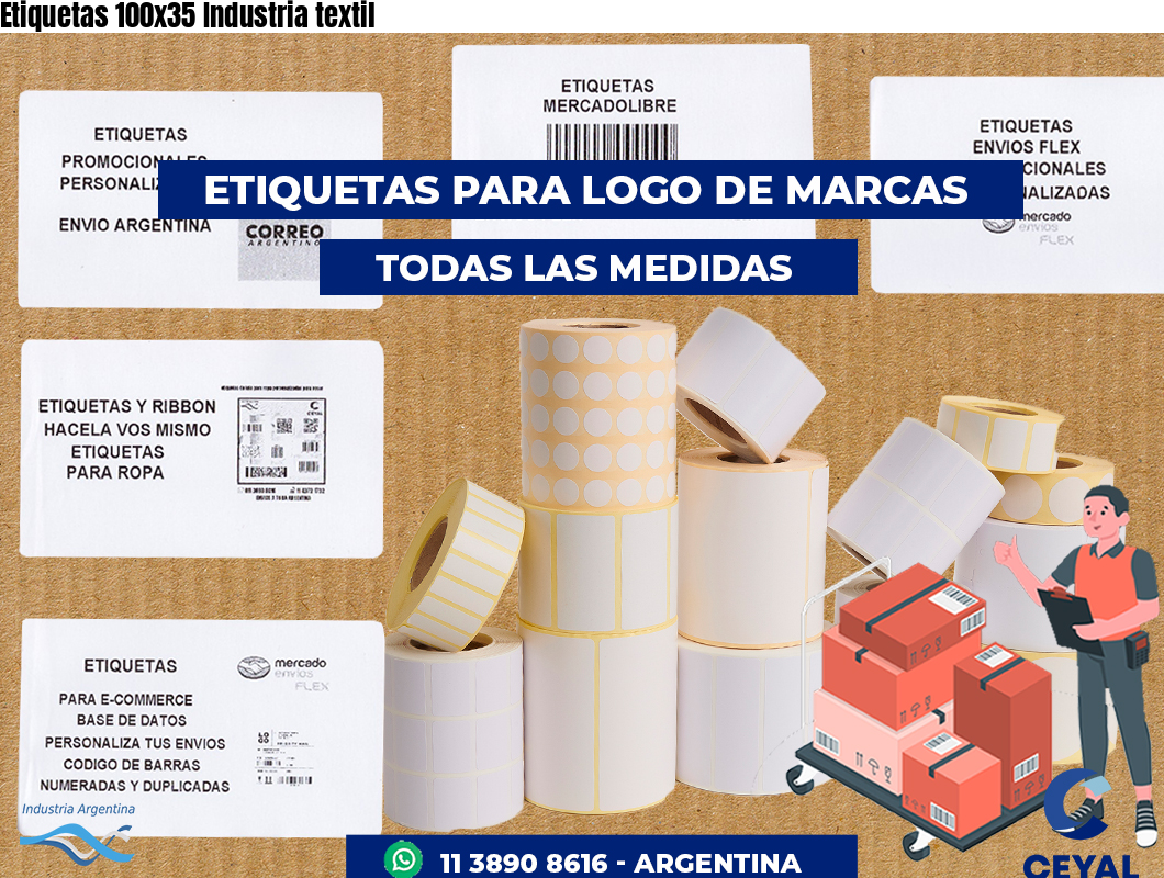 Etiquetas 100x35 Industria textil