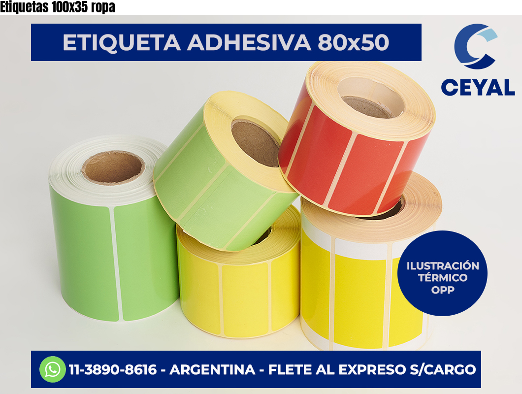 Etiquetas 100×35 ropa