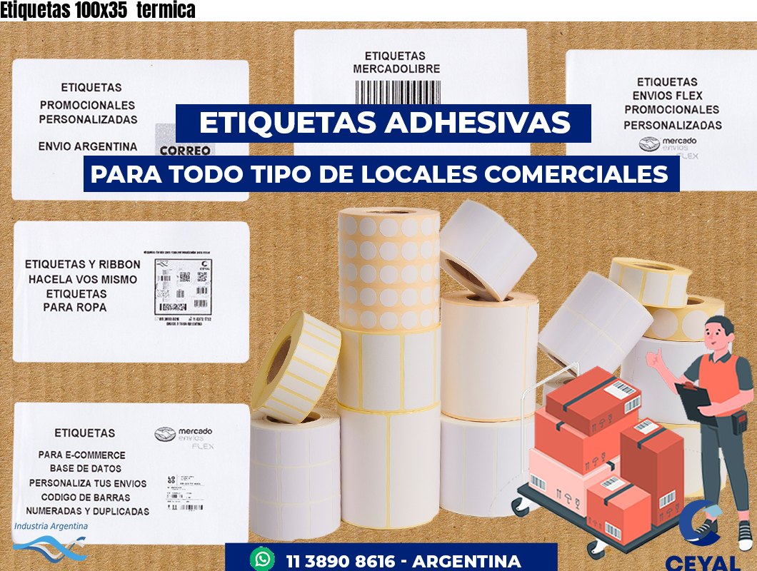 Etiquetas 100x35  termica