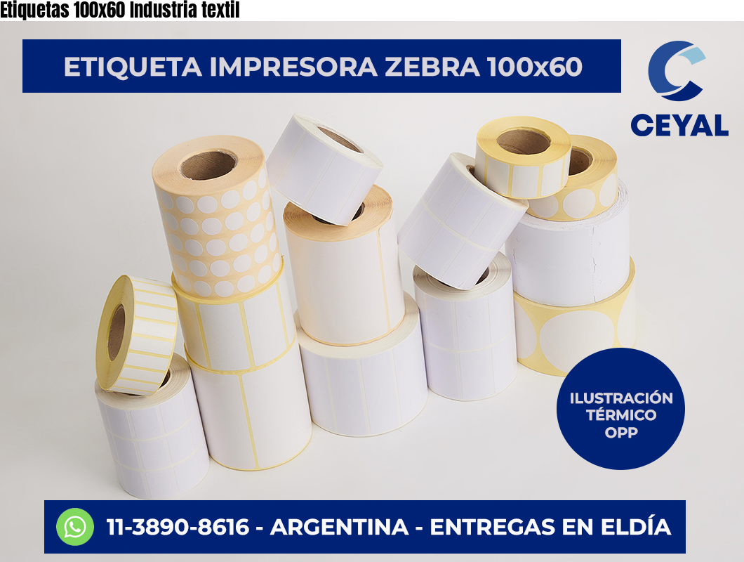 Etiquetas 100×60 Industria textil