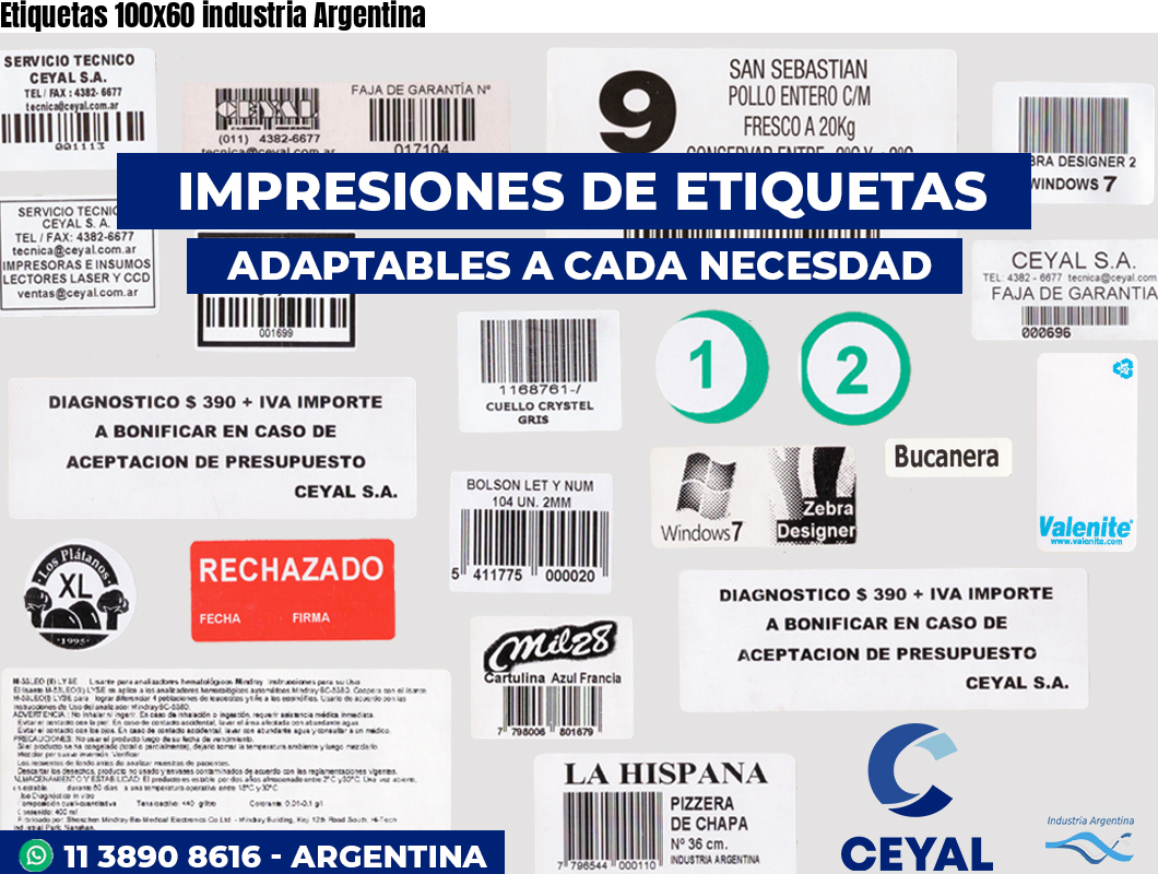 Etiquetas 100x60 industria Argentina