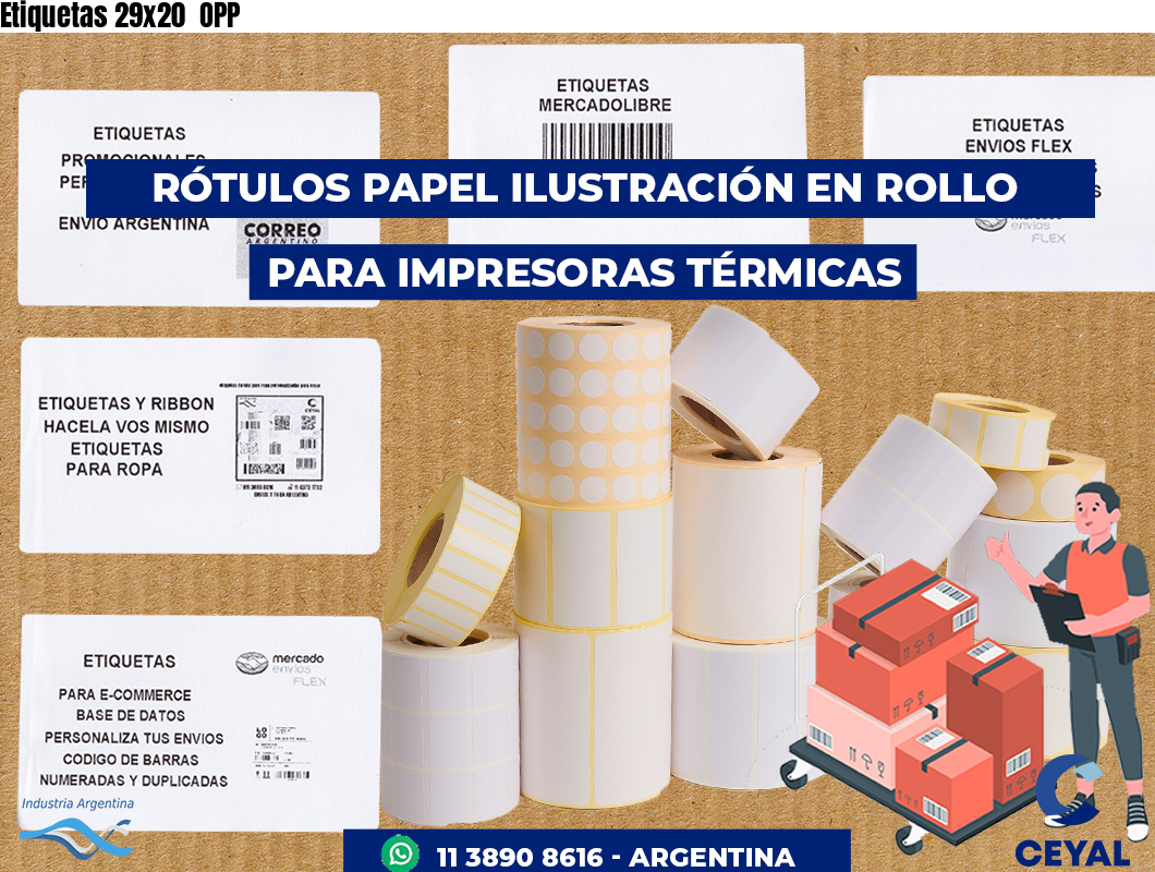 Etiquetas 29x20  OPP