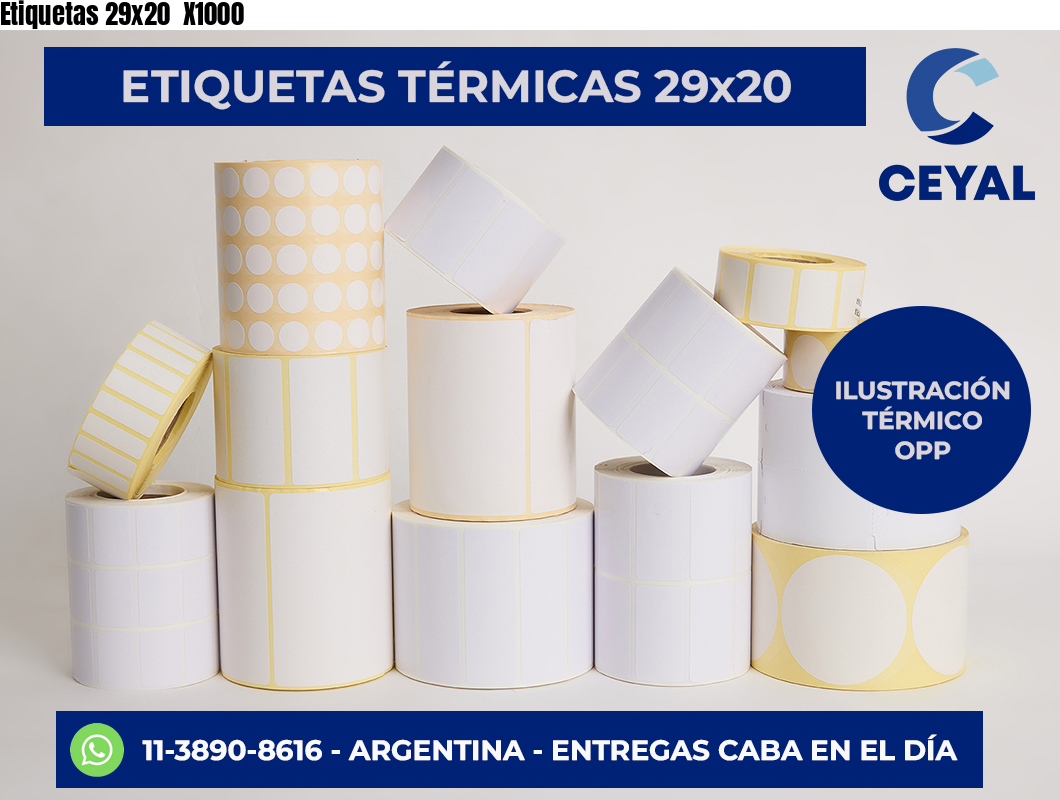 Etiquetas 29×20  X1000