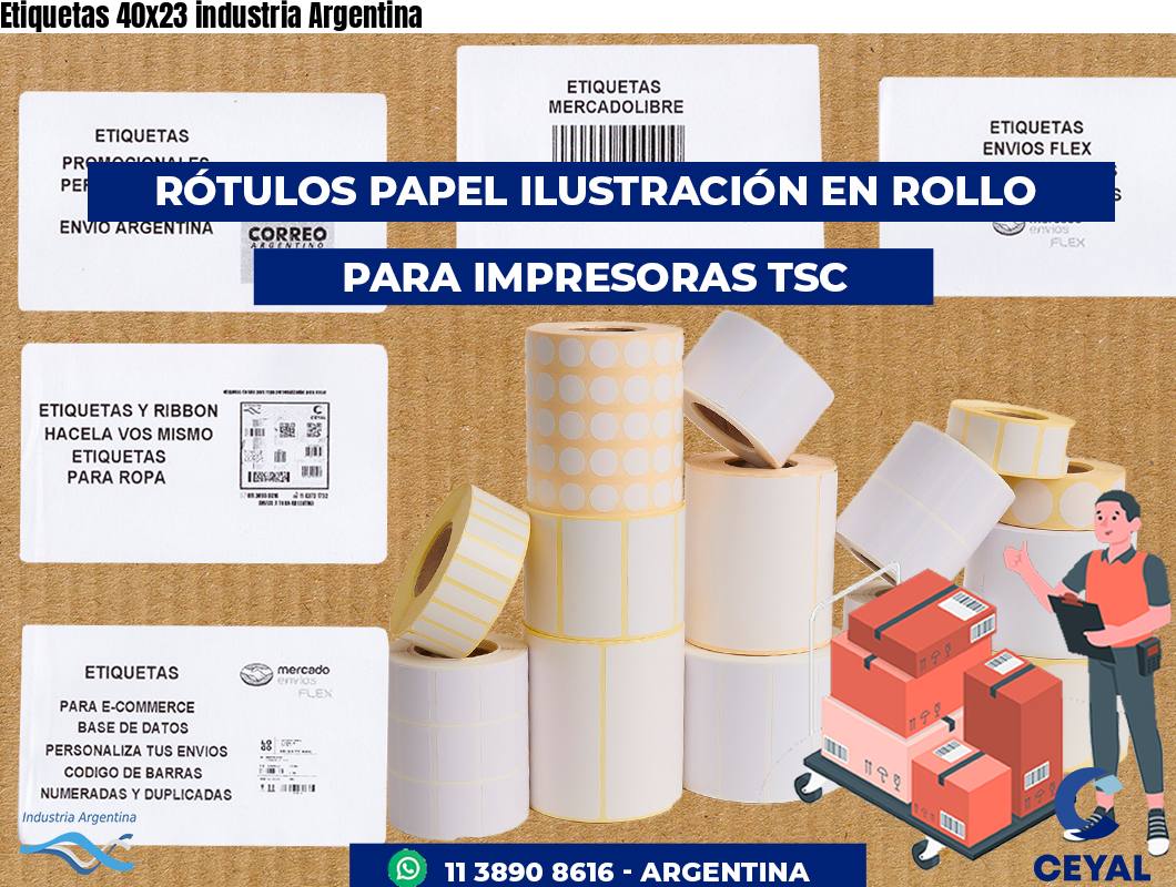 Etiquetas 40x23 industria Argentina