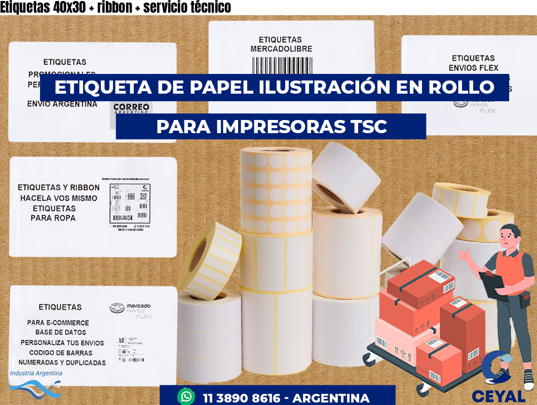 Etiquetas 40x30   ribbon   servicio técnico