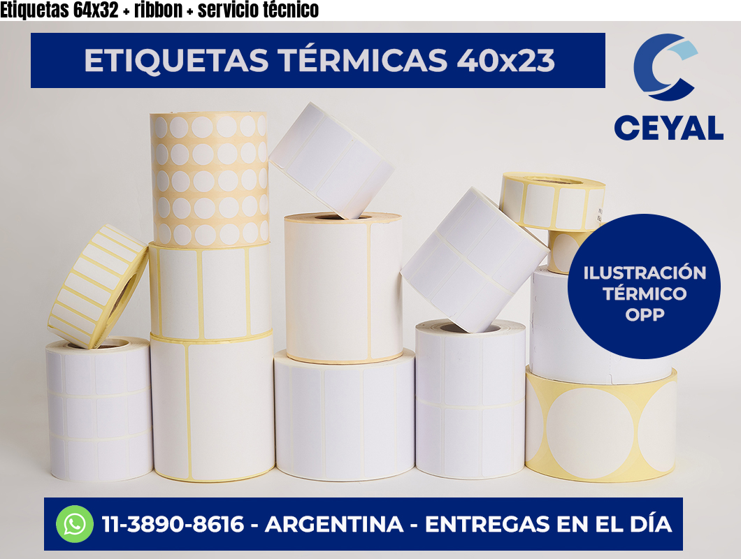 Etiquetas 64x32   ribbon   servicio técnico