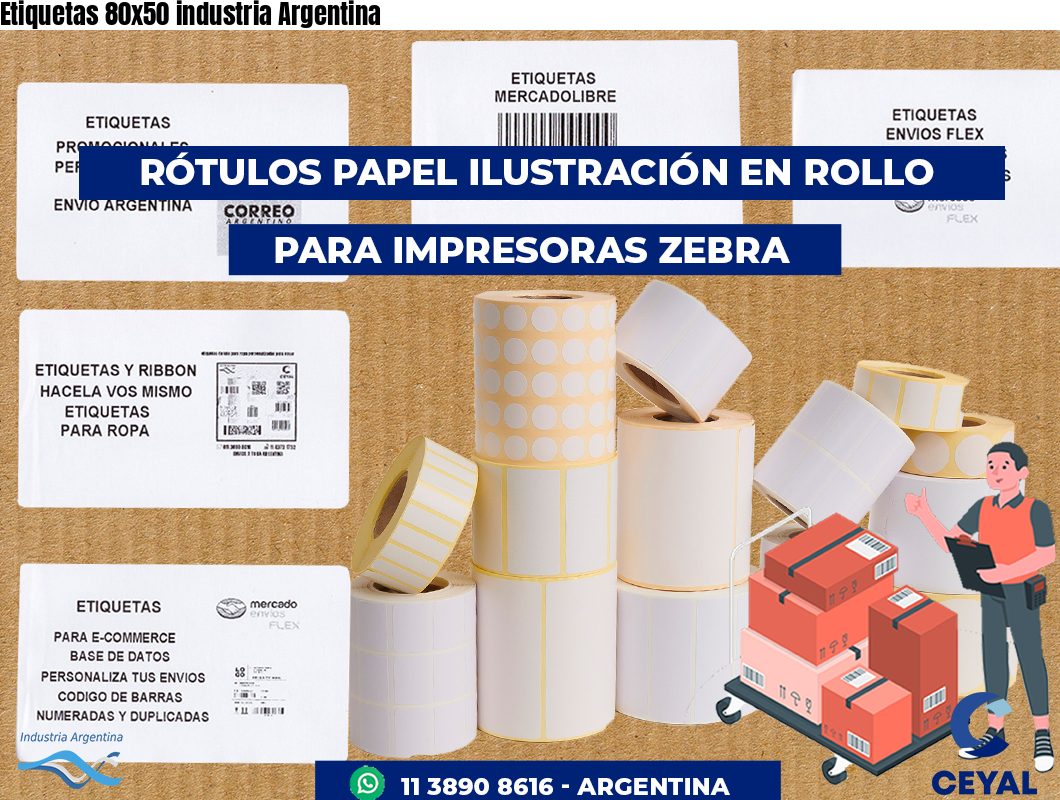 Etiquetas 80x50 industria Argentina