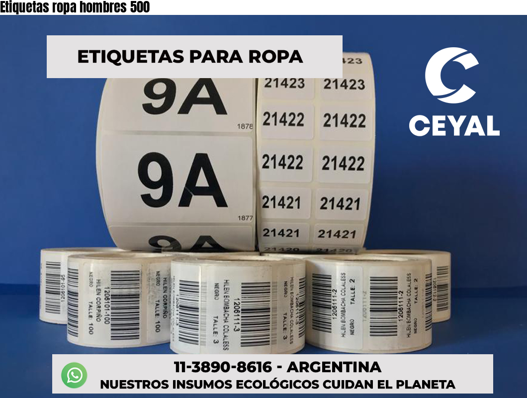 Etiquetas ropa hombres 500