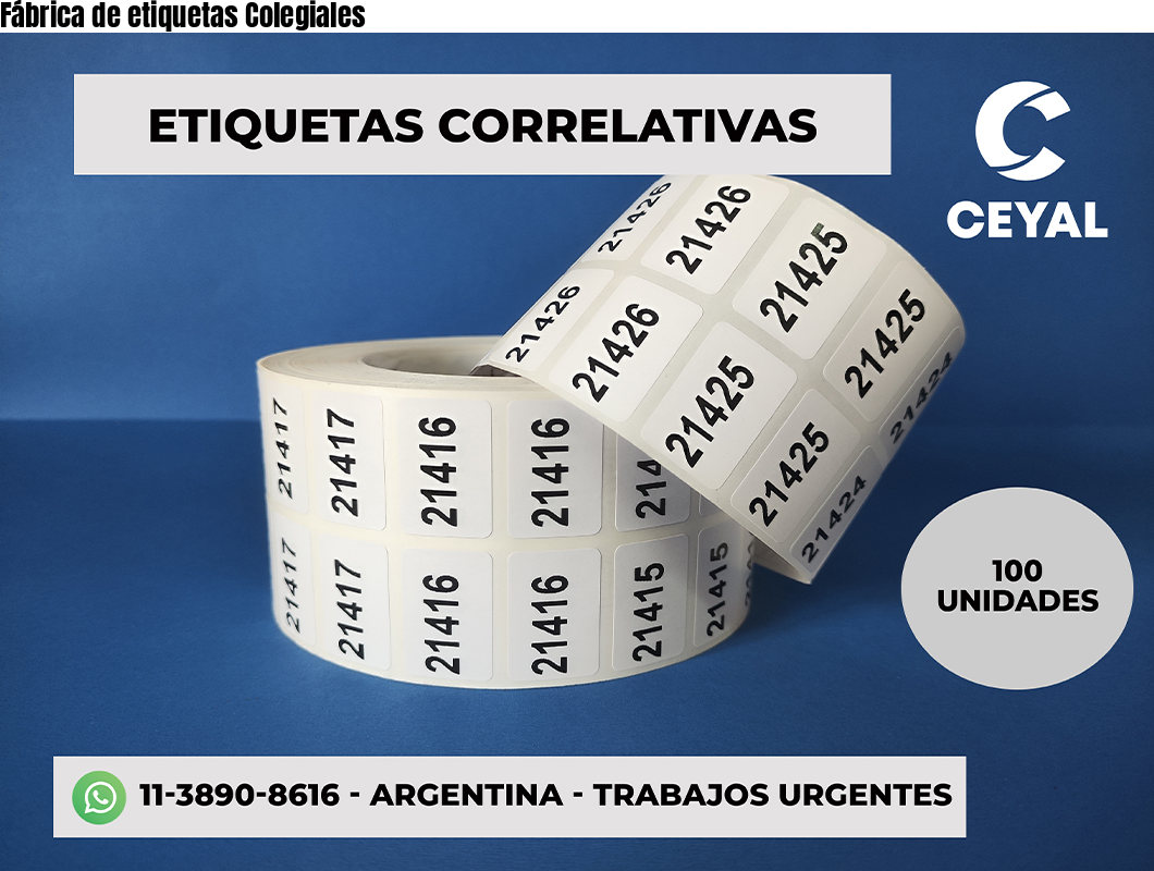 Fábrica de etiquetas Colegiales