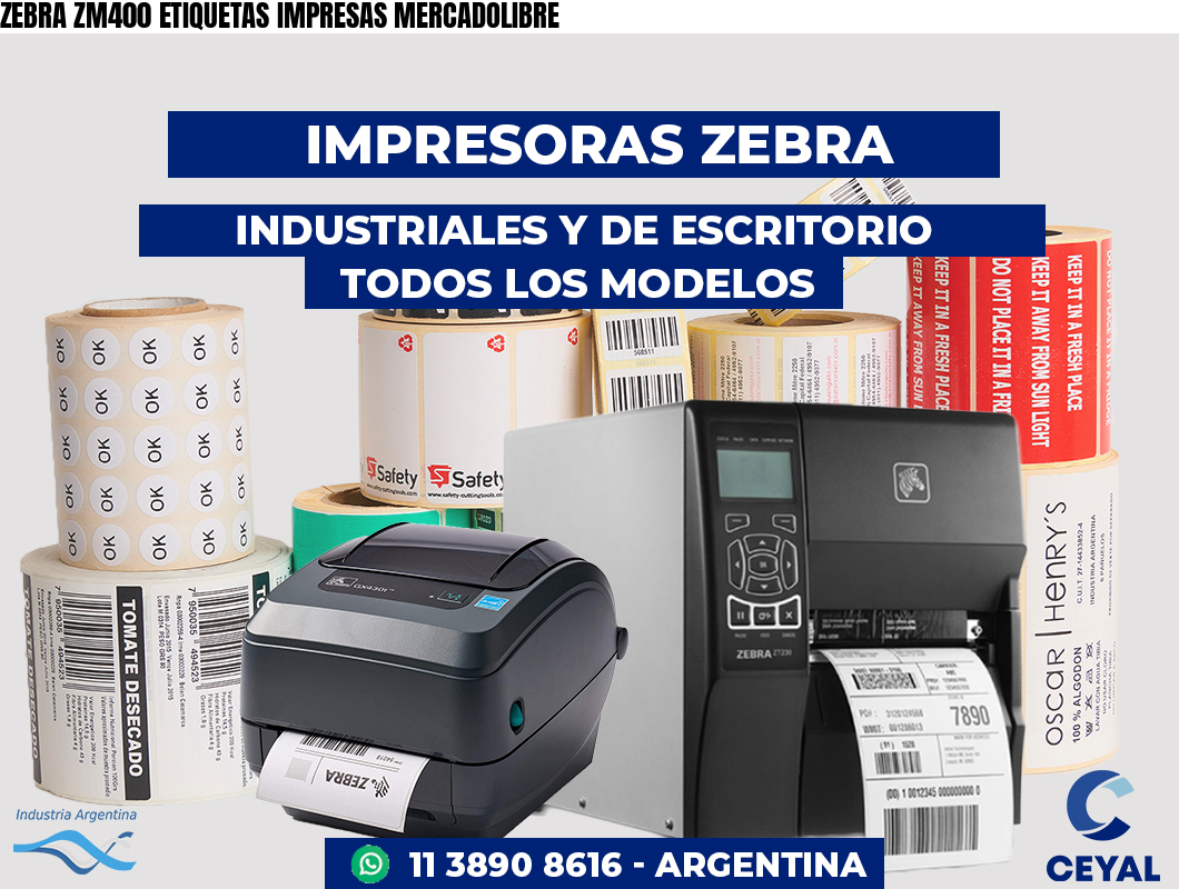 ZEBRA ZM400 ETIQUETAS IMPRESAS MERCADOLIBRE