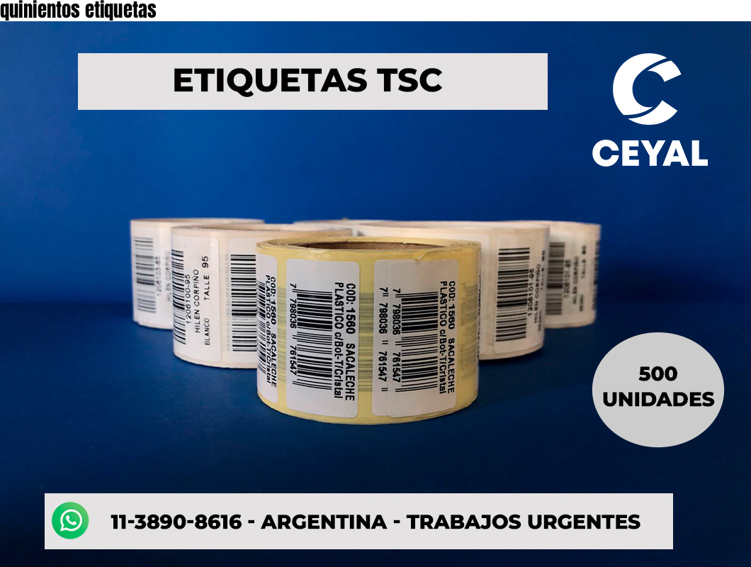 quinientos etiquetas