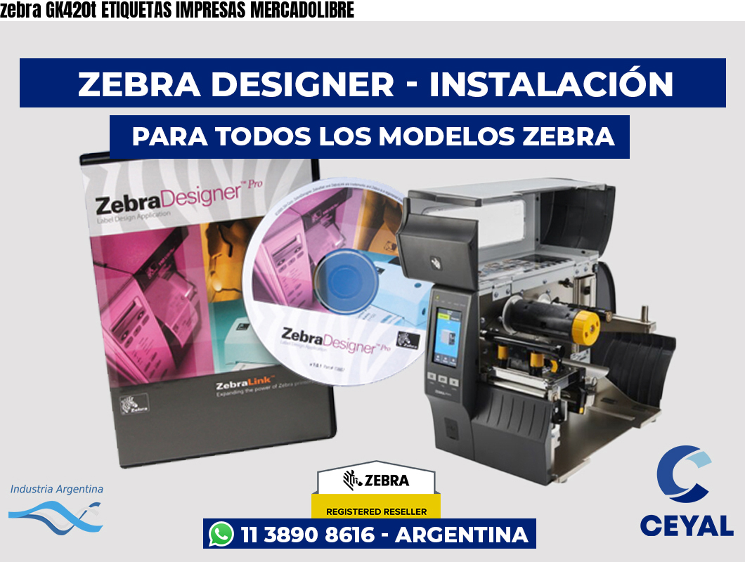 zebra GK420t ETIQUETAS IMPRESAS MERCADOLIBRE