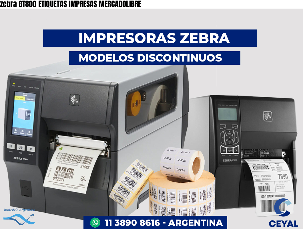 zebra GT800 ETIQUETAS IMPRESAS MERCADOLIBRE