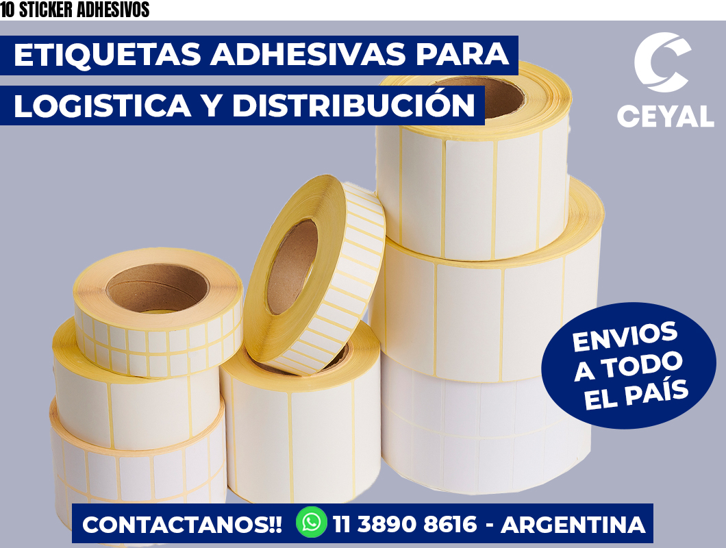 10 STICKER ADHESIVOS