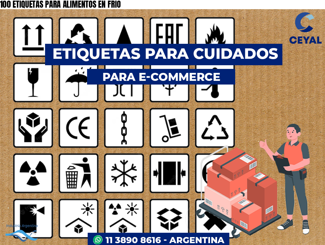 100 ETIQUETAS PARA ALIMENTOS EN FRIO