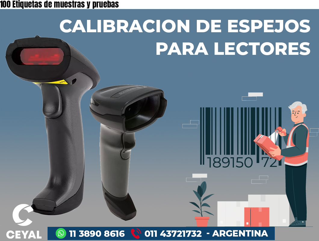 100 Etiquetas de muestras y pruebas