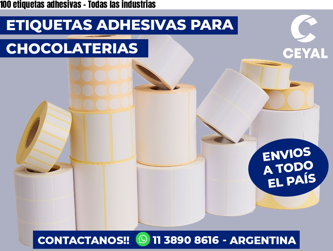 100 etiquetas adhesivas - Todas las industrias