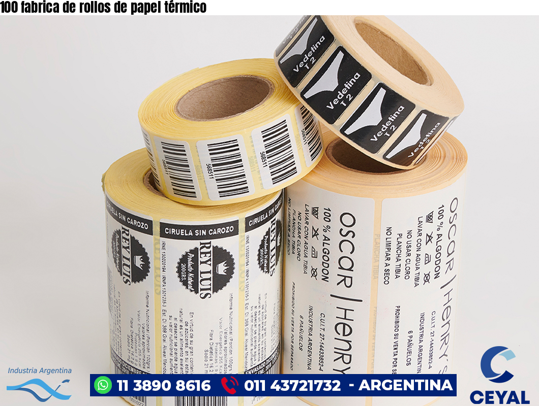 100 fabrica de rollos de papel térmico