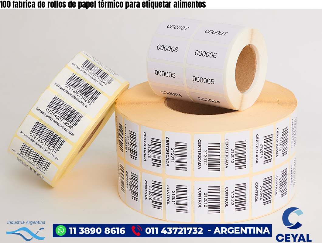 100 fabrica de rollos de papel térmico para etiquetar alimentos