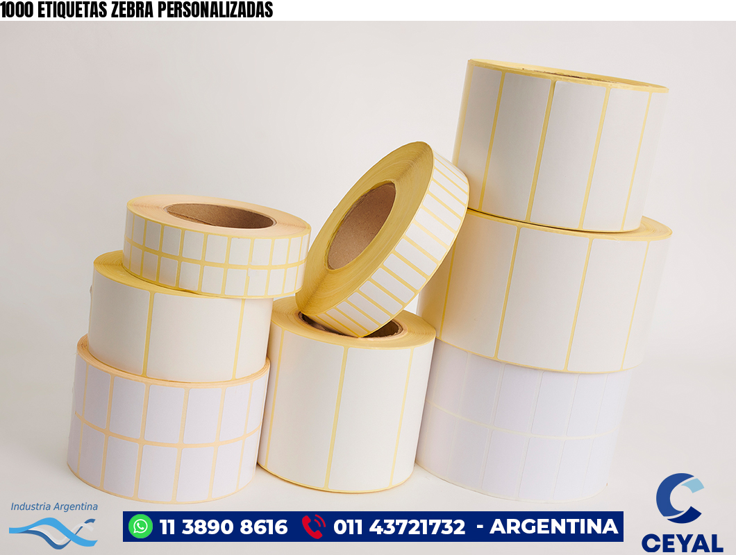 1000 ETIQUETAS ZEBRA PERSONALIZADAS