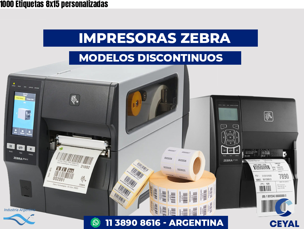 1000 Etiquetas 8x15 personalizadas