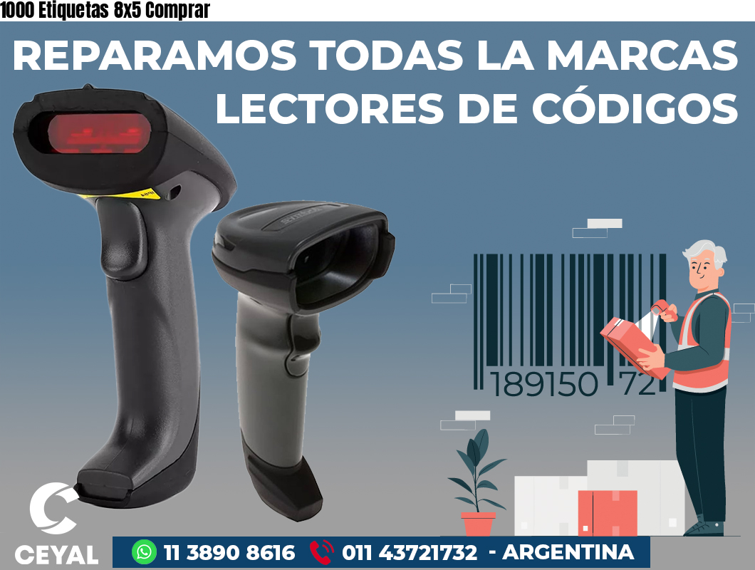 1000 Etiquetas 8x5 Comprar