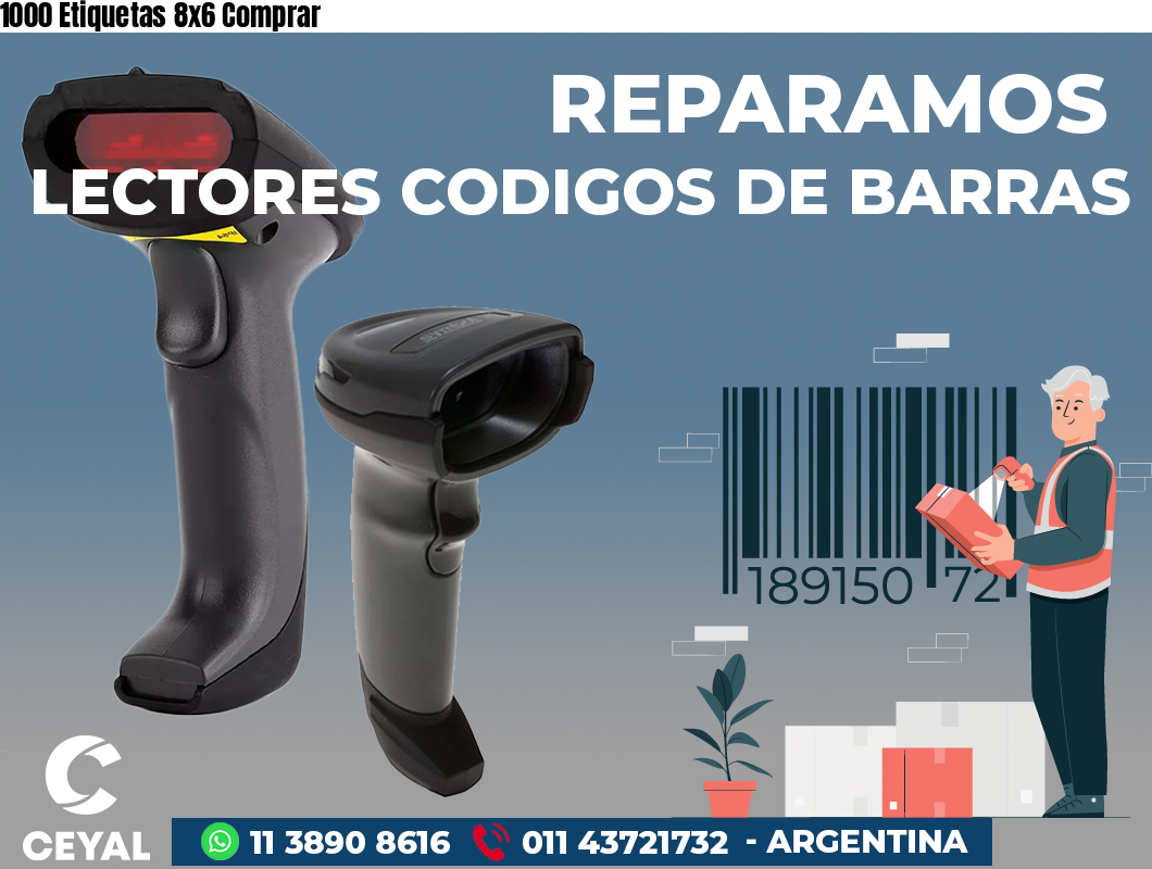 1000 Etiquetas 8x6 Comprar