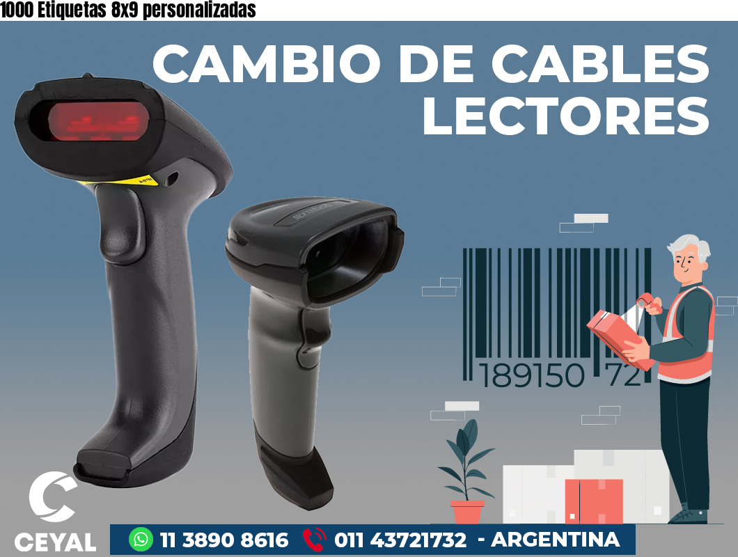 1000 Etiquetas 8x9 personalizadas