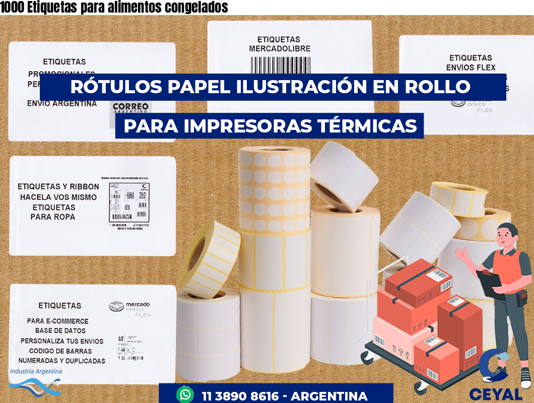 1000 Etiquetas para alimentos congelados