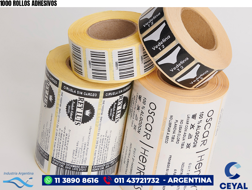 1000 ROLLOS ADHESIVOS