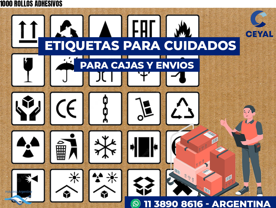 1000 ROLLOS ADHESIVOS