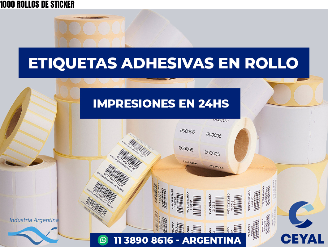 1000 ROLLOS DE STICKER