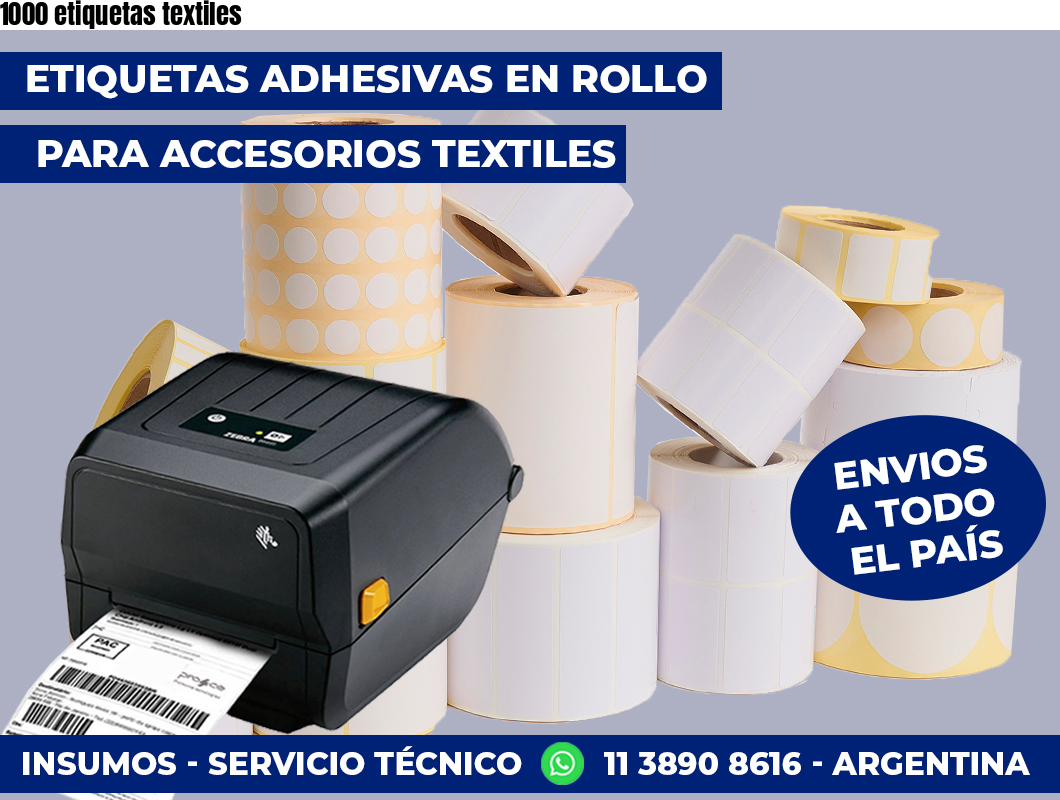 1000 etiquetas textiles