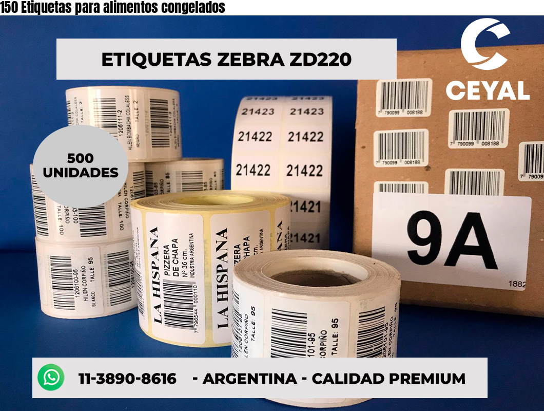 150 Etiquetas para alimentos congelados