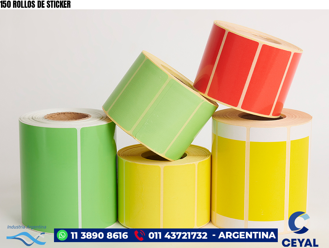 150 ROLLOS DE STICKER