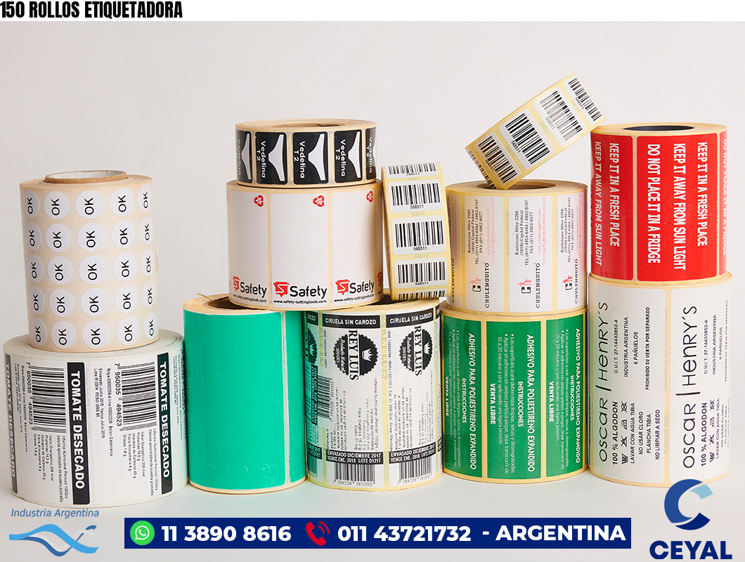 150 ROLLOS ETIQUETADORA