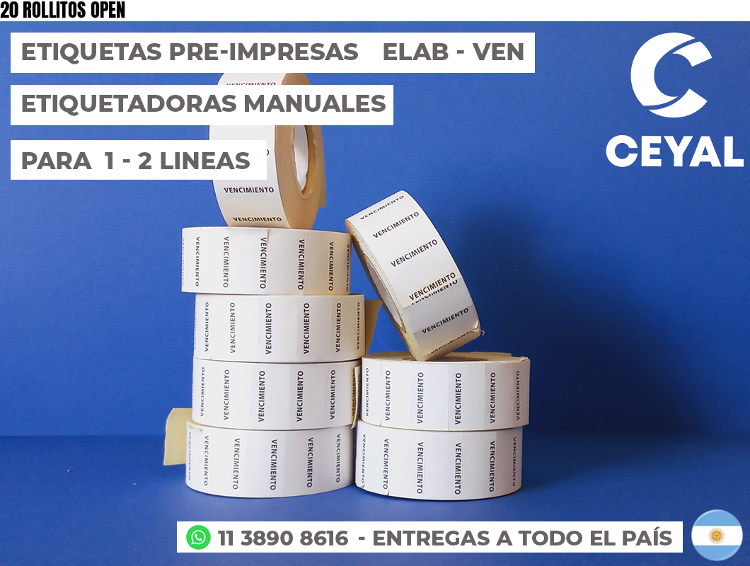 20 ROLLITOS OPEN