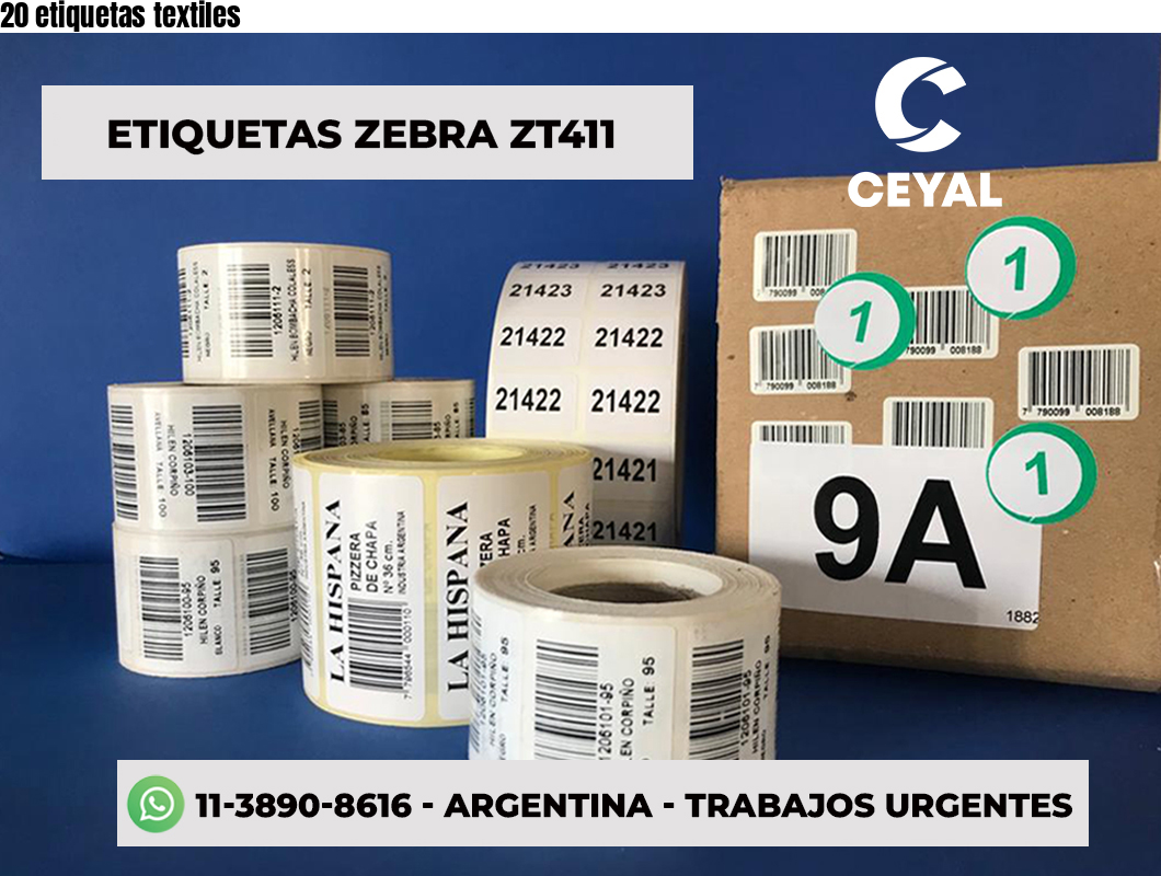 20 etiquetas textiles