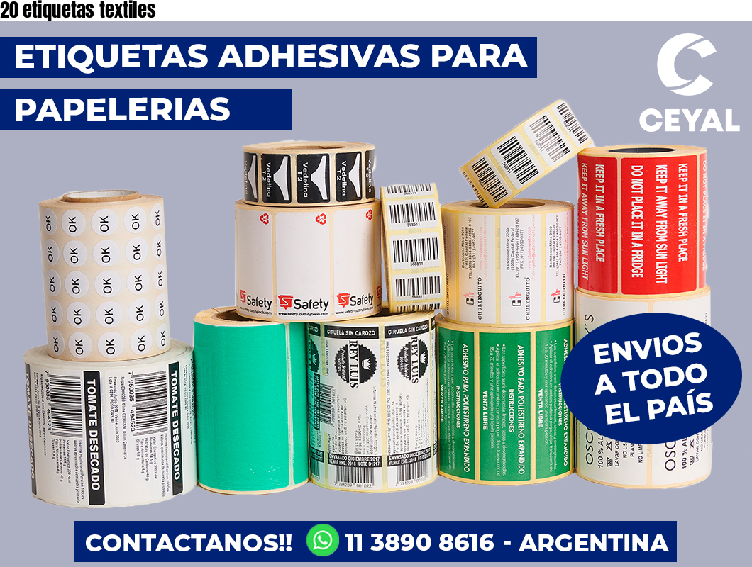 20 etiquetas textiles