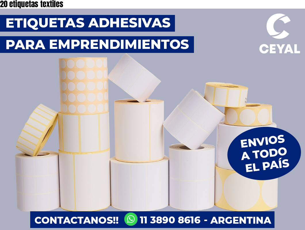 20 etiquetas textiles