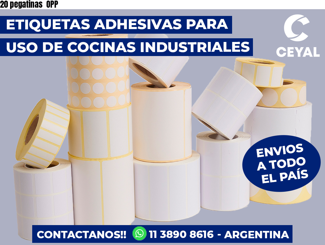 20 pegatinas  OPP