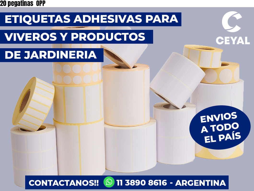 20 pegatinas  OPP