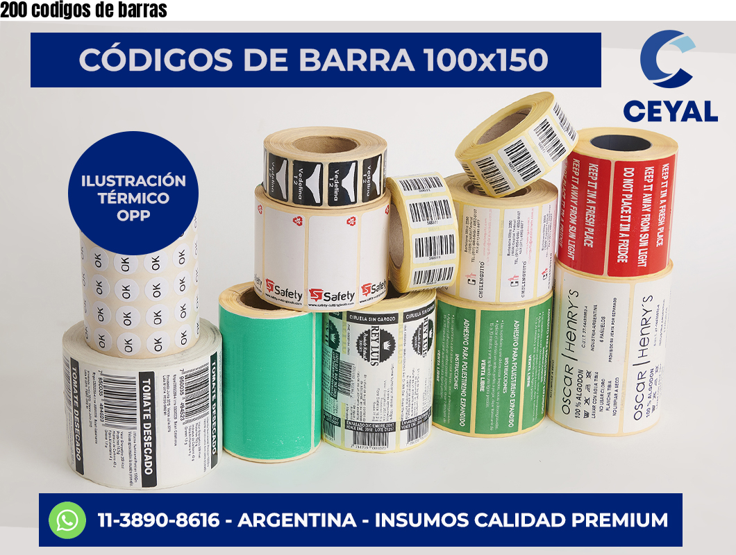 200 codigos de barras