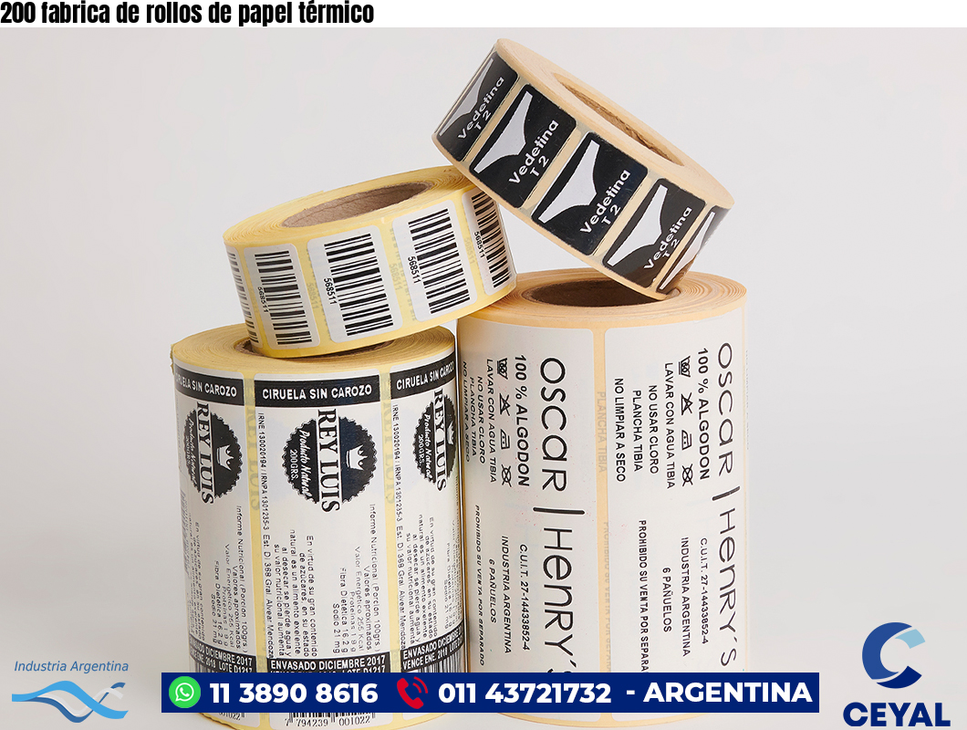 200 fabrica de rollos de papel térmico