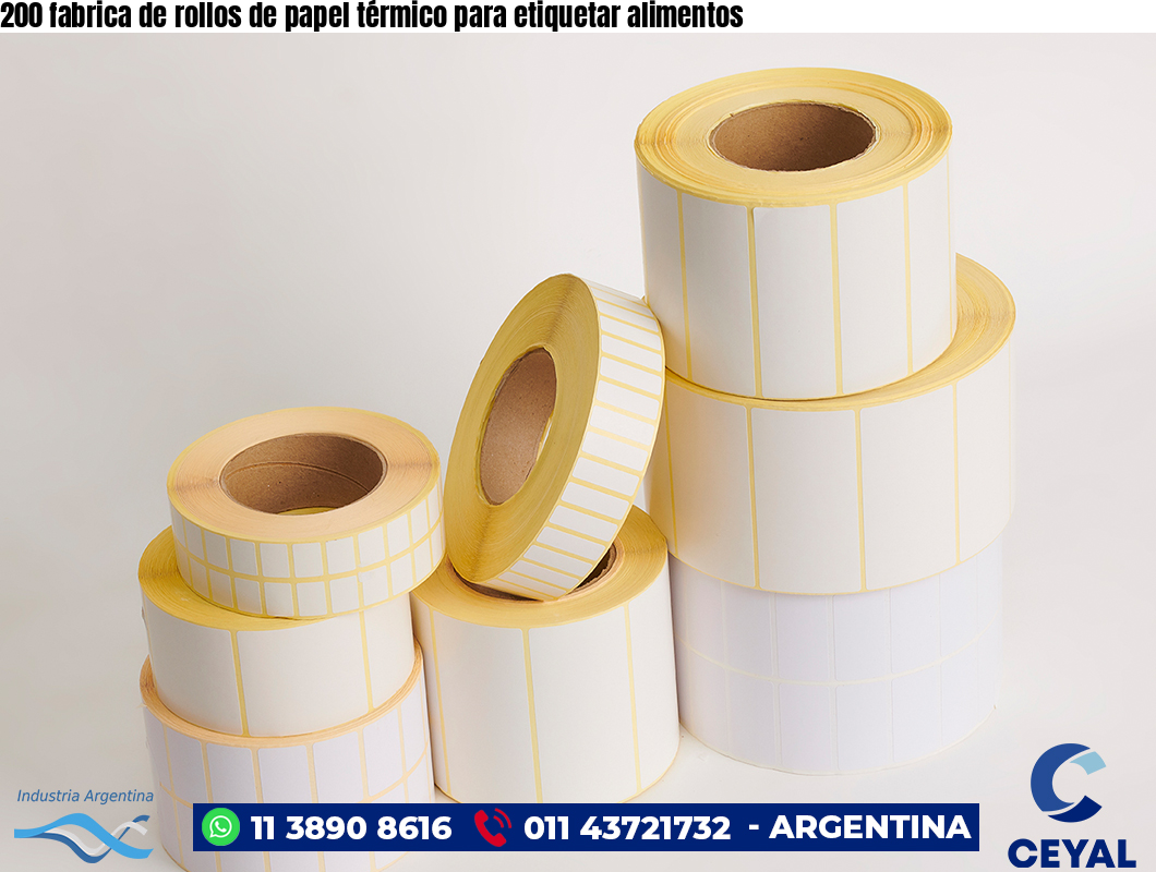 200 fabrica de rollos de papel térmico para etiquetar alimentos